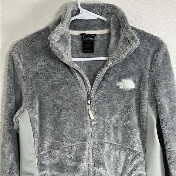 The North Face Gray Teddy Jacket Plush Fleece Cozy M - Picture 5 of 9